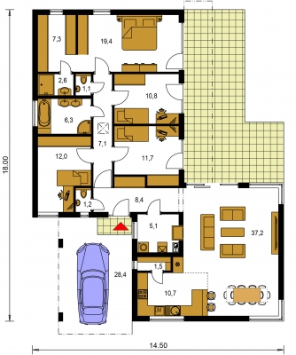 Mirror image | Floor plan of ground floor - ARKADA 12